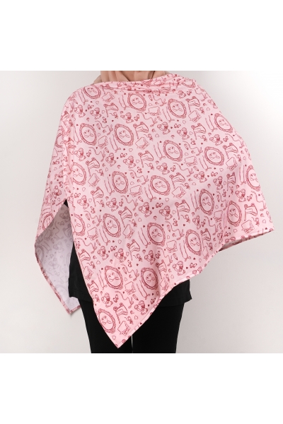 Baby Love Collection Maternity Nursing Cover Printed Cotton Spandex in Pink Loveliee