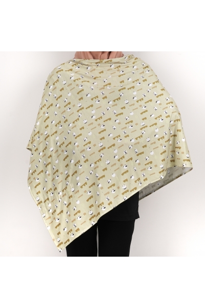 Baby Love Collection Maternity Nursing Cover Printed Cotton Spandex in Baby Sheep