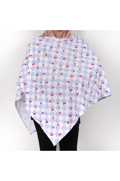 Baby Love Collection Maternity Nursing Cover Printed Cotton Spandex in Cherry On Top