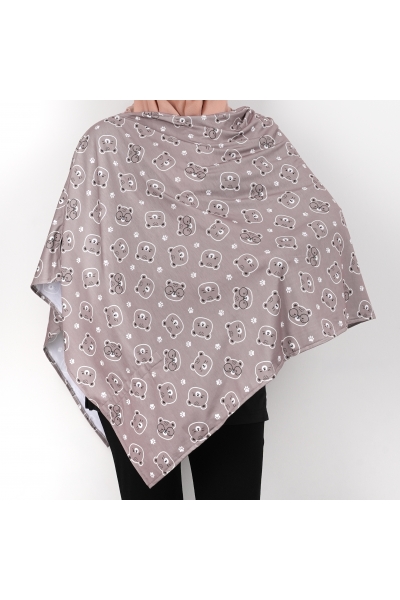 Baby Love Collection Maternity Nursing Cover Printed Cotton Spandex in Sleepy Bear