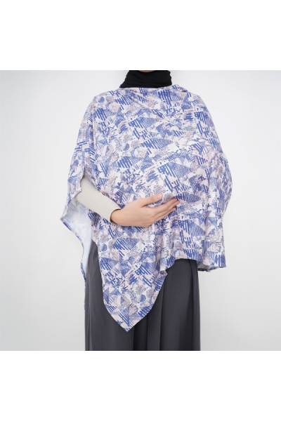 Limited Edition Maternity Nursing Cover Printed In Ocean Grids