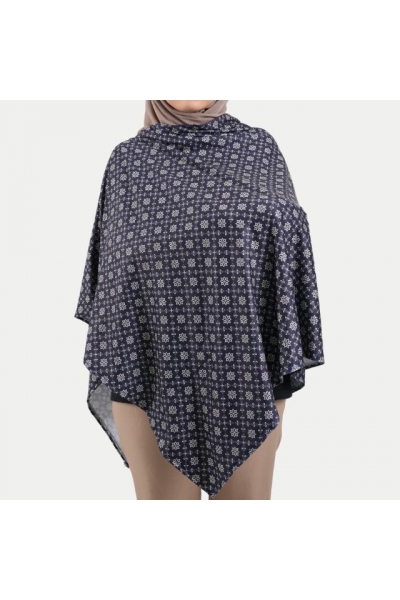 Monogram Maternity Nursing Cover Printed Cotton Spandex In Carbon